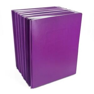 Pen + Gear 3-Prong Paper Portfolios 50-Count,‎ Purple, Letter Size Set